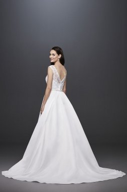 Satin Cap Sleeve Ball Gown Wedding Dress Collection WG3900