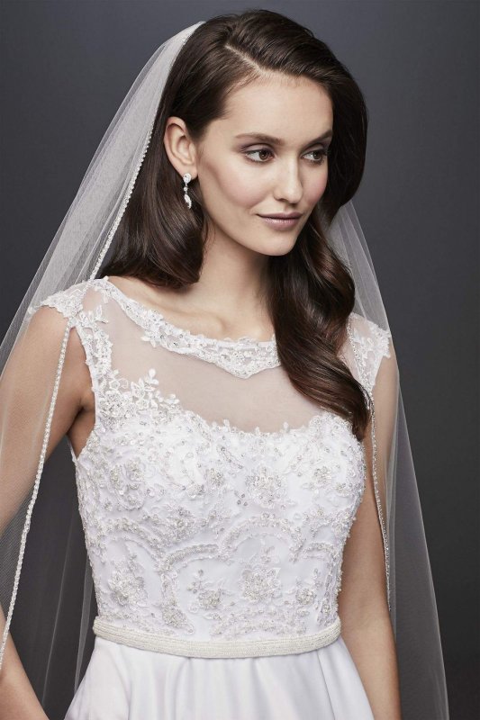Satin Cap Sleeve Ball Gown Wedding Dress Collection WG3900