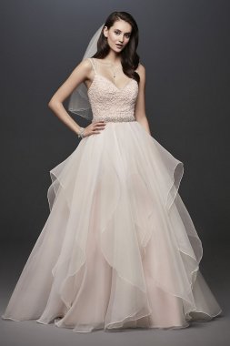 Garza Ball Gown Wedding Dress with Double Straps Collection WG3903