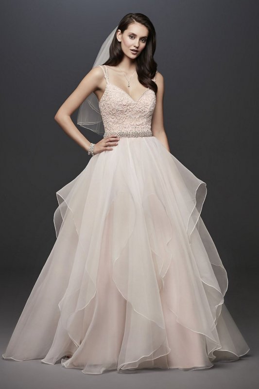 Garza Ball Gown Wedding Dress with Double Straps Collection WG3903