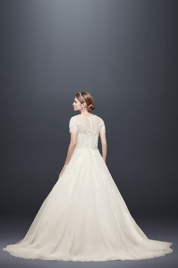 Short Sleeve Tulle Ball Gown with Removable Topper Collection WG3912