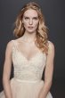 Tulle Tank V-Neck Ball Gown with Layered Skirt WG3913
