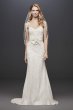 Allover Lace Tank Sheath Wedding Dress WG3916