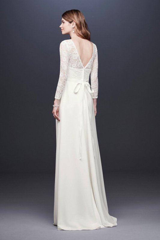 3/4 Sleeve Crepe Sheath Maternity Wedding Dress Collection WG3921