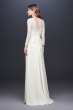 3/4 Sleeve Crepe Sheath Maternity Wedding Dress Collection WG3921