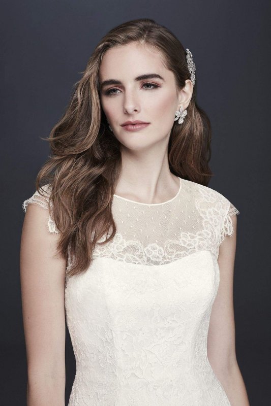 Eyelet Chiffon A-Line Wedding Gown WG3923