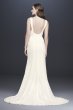 Geometric Lace V-Neck Sheath Wedding Dress WG3924