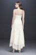 High-Low Tea-Length Corded Lace Wedding Dress WG3925
