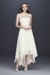 High-Low Tea-Length Corded Lace Wedding Dress WG3925