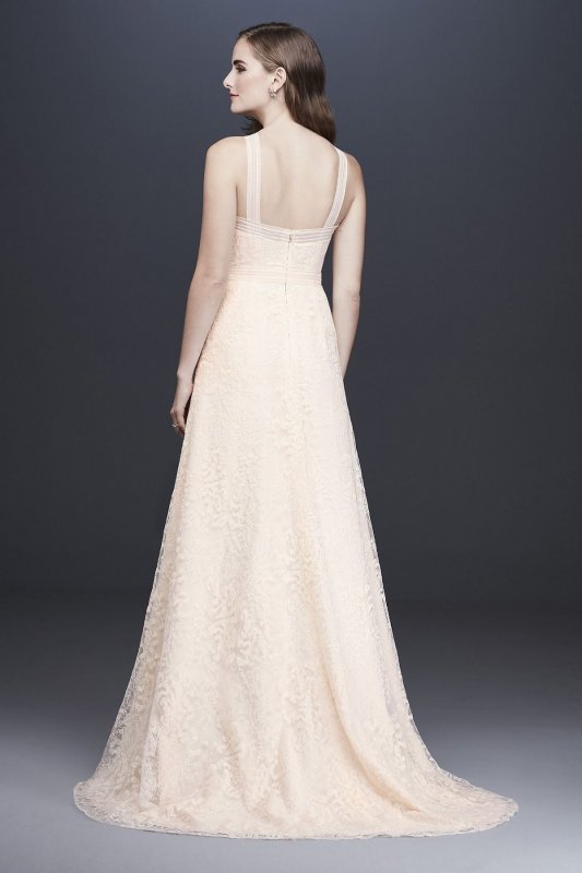 Allover Embroidered Lace Y-Neck Wedding Dress WG3928