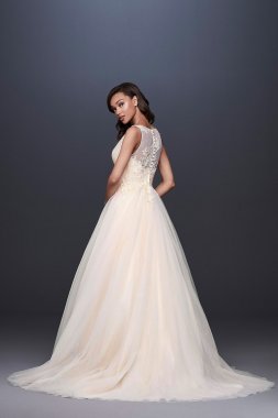 Appliqued Glitter Tulle A-Line Wedding Dress Collection WG3930