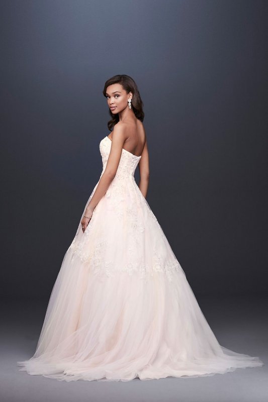 Lace Ball Gown Wedding Dress with Banded Skirt Collection WG3933