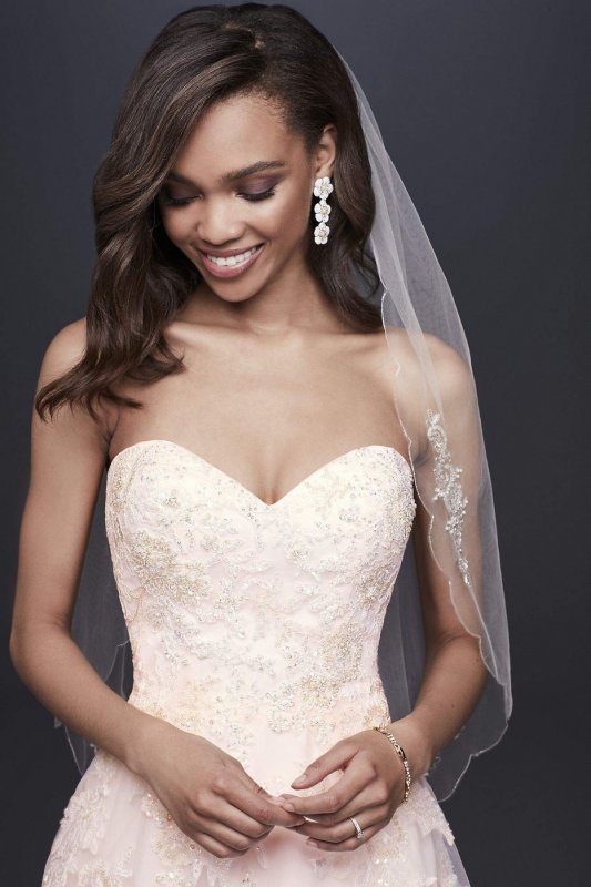 Lace Ball Gown Wedding Dress with Banded Skirt Collection WG3933