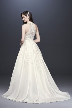 Illusion Back Organza Halter Wedding Dress Collection WG3936