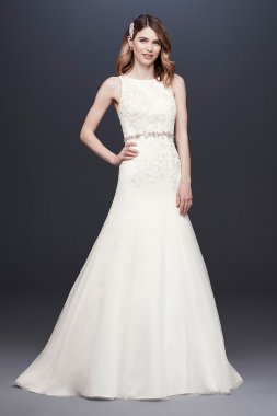 Lace Tank Mermaid Wedding Dress with Keyhole Back Collection WG3937