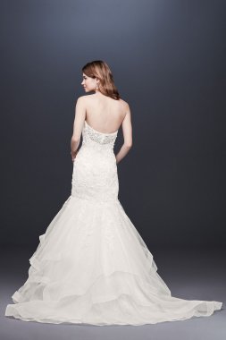 Appliqued Tulle-Over-Lace Mermaid Wedding Dress Collection WG3938
