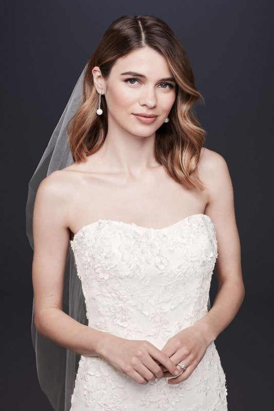 Appliqued Tulle-Over-Lace Mermaid Wedding Dress Collection WG3938