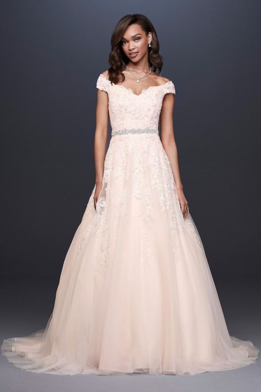 Off-the-Shoulder Applique Ball Gown Wedding Dress Collection WG3940