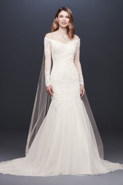 Long Sleeve Off-the-Shoulder Trumpet Wedding Dress Collection WG3943