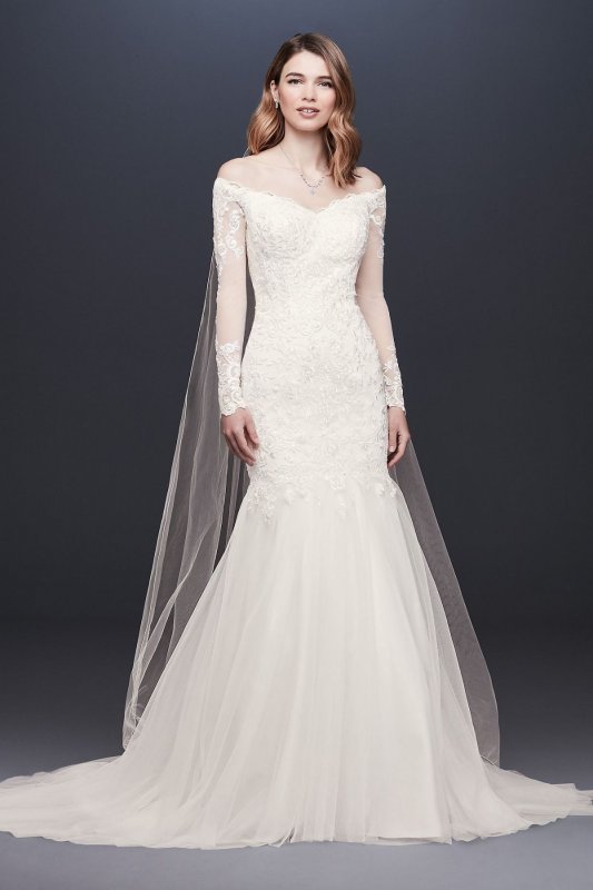 Long Sleeve Off-the-Shoulder Trumpet Wedding Dress Collection WG3943