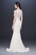 V-Neck Lace Illusion Mermaid Wedding Dress WG3950