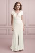 Illusion Deep V-Neck Cap Sleeve Lace Wedding Dress WG3951