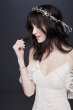 Cold Shoulder Wedding Dress with Ruffled Sleeves WG3954