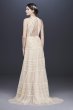 Lace and Point DEsprit Open Back Wedding Dress WG3956