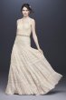 Lace and Point DEsprit Open Back Wedding Dress WG3956