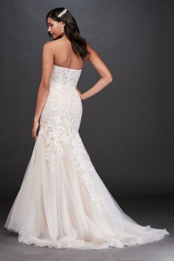 Floral Beaded Lace and Tulle Mermaid Wedding Dress Collection WG3964