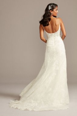 Floral Lace Applique Spaghetti-Strap Wedding Dress Collection WG3981