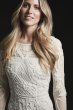 Allover Scroll Beaded Illusion Long Sleeve Gown WGIN718