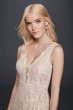 Lace Sheath Wedding Dress with Plunging V-Neckline XS8491