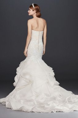 Long Scroll Lace Trumpet Wedding Dress XTCWG769