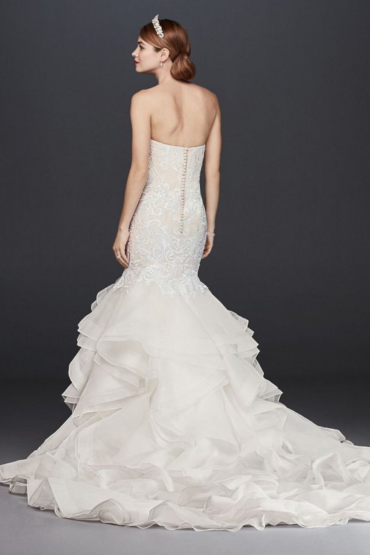Long Scroll Lace Trumpet Wedding Dress XTCWG769