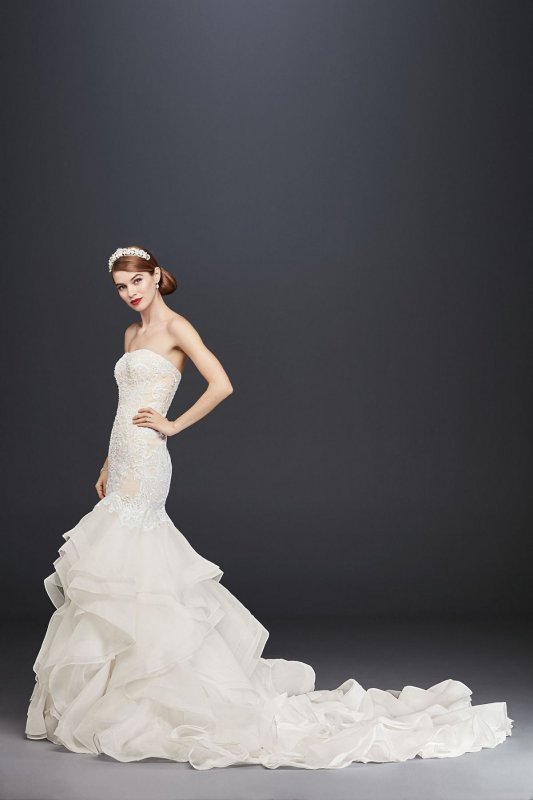 Long Scroll Lace Trumpet Wedding Dress XTCWG769
