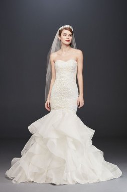 Long Scroll Lace Trumpet Wedding Dress XTCWG769