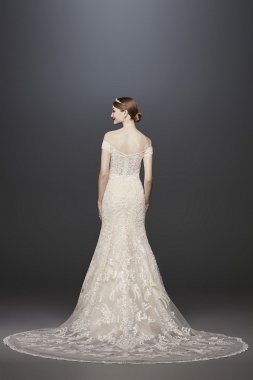 Beaded Lace Off-the-Shoulder Mermaid Wedding Dress XTCWG808