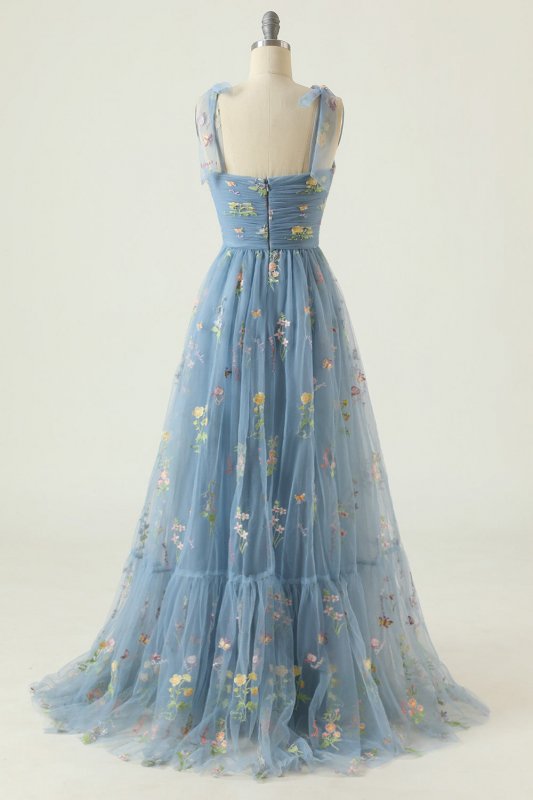 Green Embroidery Long Prom Dress E202283793