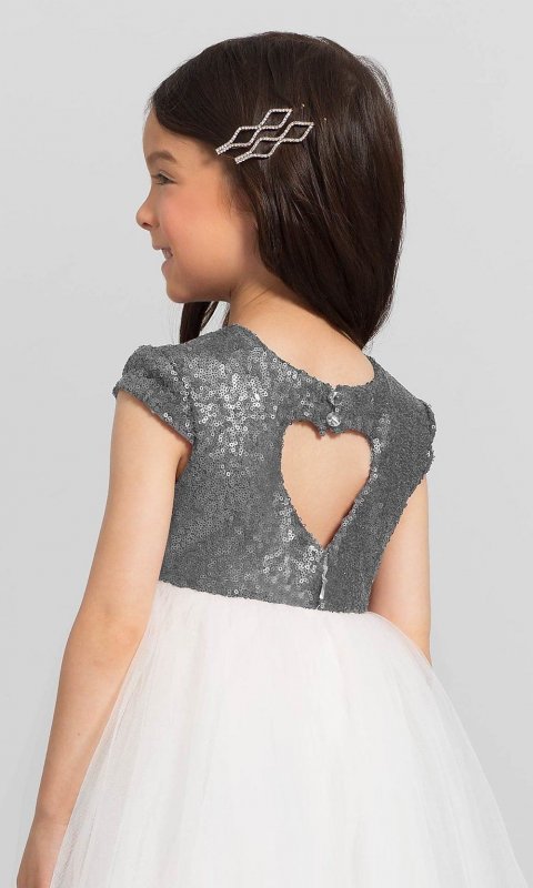 Sequin-Bodice Flower Girl Dress BJ-F6417