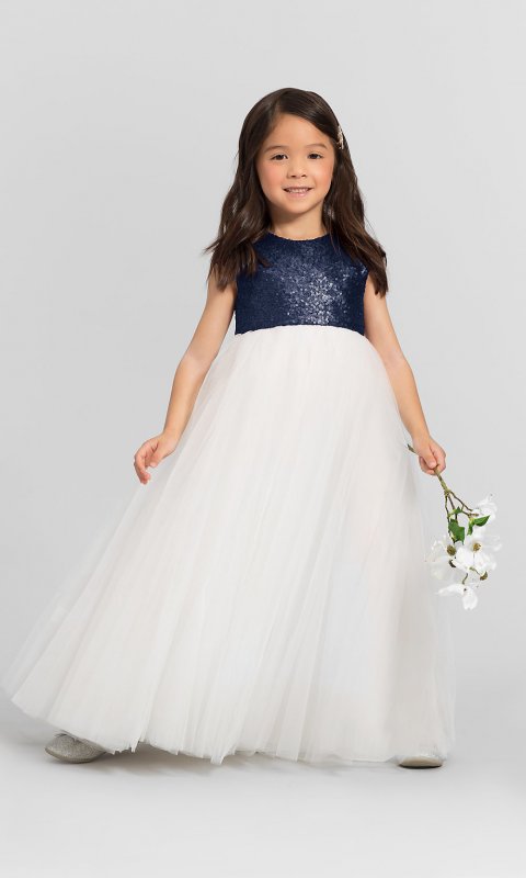 Sequin-Bodice Flower Girl Dress BJ-F6417