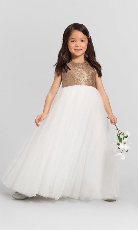 Sequin-Bodice Flower Girl Dress BJ-F6417