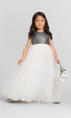 Sequin-Bodice Flower Girl Dress BJ-F6417