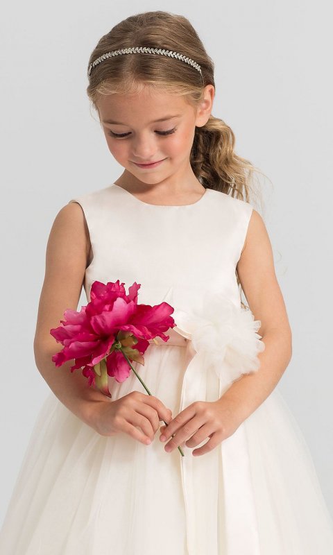 Girl Ivory Flower-Girl Dress DG-FL4030
