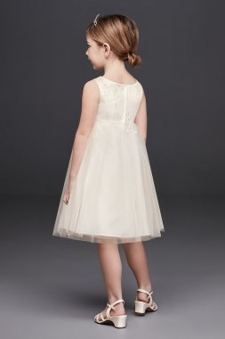 As-Is Short Appliqued Tulle Flower Girl Dress AI17200264