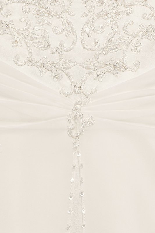 Satin A-line gown with beaded metallic embroidery FG9010