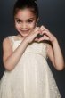 Silver Dots Flower Girl Dress with Crystal Belt OP264