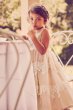 Banded Lace Illusion Flower Girl Dress WG1374