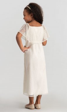 Babes of the Nile Flower Girl Dress Rose Lace JAUG-BN-Rose-Lace