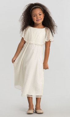 Babes of the Nile Flower Girl Dress Rose Lace JAUG-BN-Rose-Lace